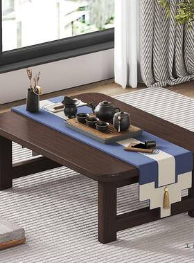 折桌茶飘叠窗桌炕桌家用几实木榻榻米桌茶床上小桌OLR子书桌电脑