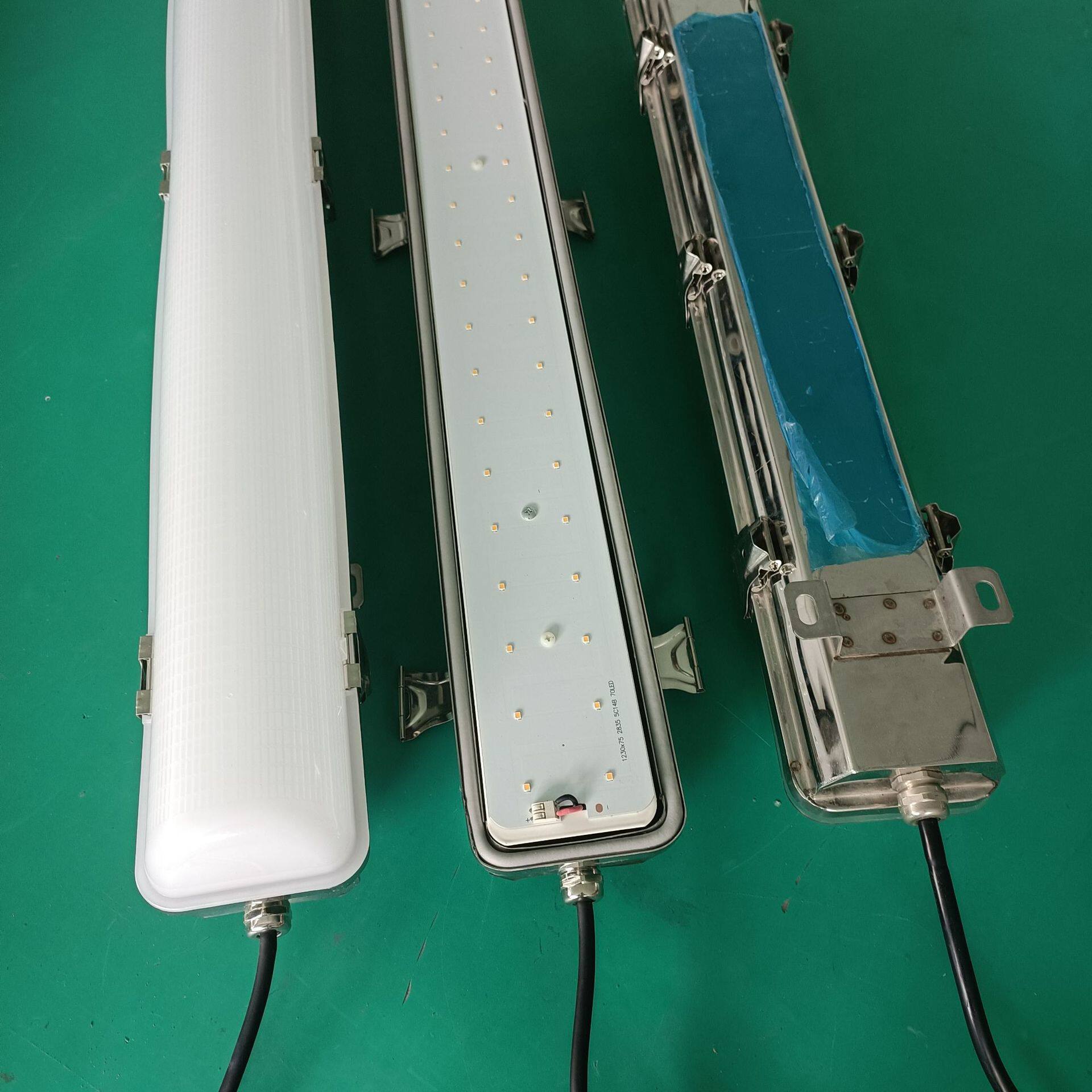 贴片式不锈钢LED三防灯外壳无频闪LED一体化支架灯应急照明灯