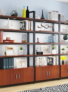 创意书架架置物架架客厅多层架办公室落55455地纳收架储物铁艺货