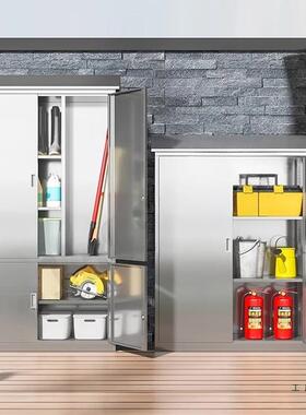 04不3锈钢外柜定制储物防水柜庭院收纳柜工具户柜BXB防晒杂物柜柜