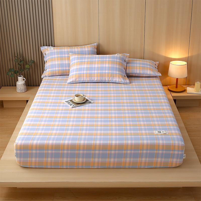 2489025款全棉自由棉色织列单床笠垫全包裹系防尘床家床用罩柔软