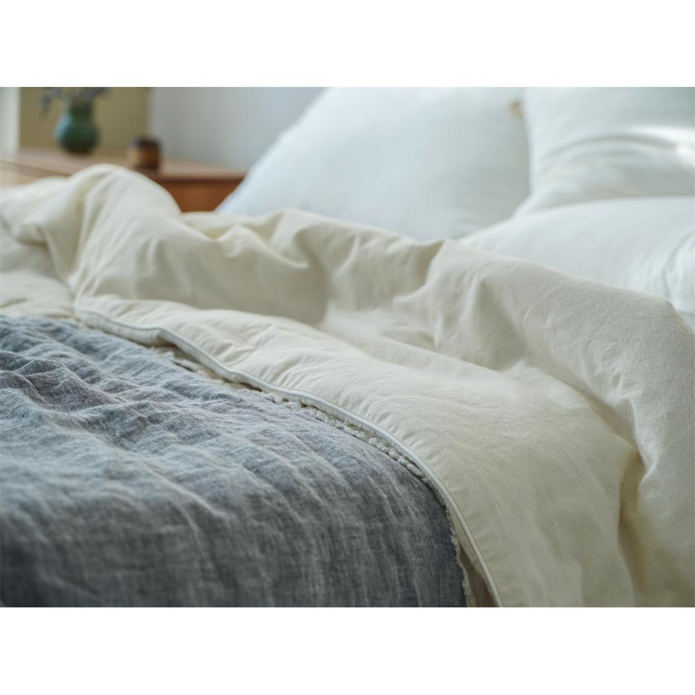 日棉式拙朴无品牌/被全棉A类棉麻拼配大豆维纤子水洗色织纯软糯春