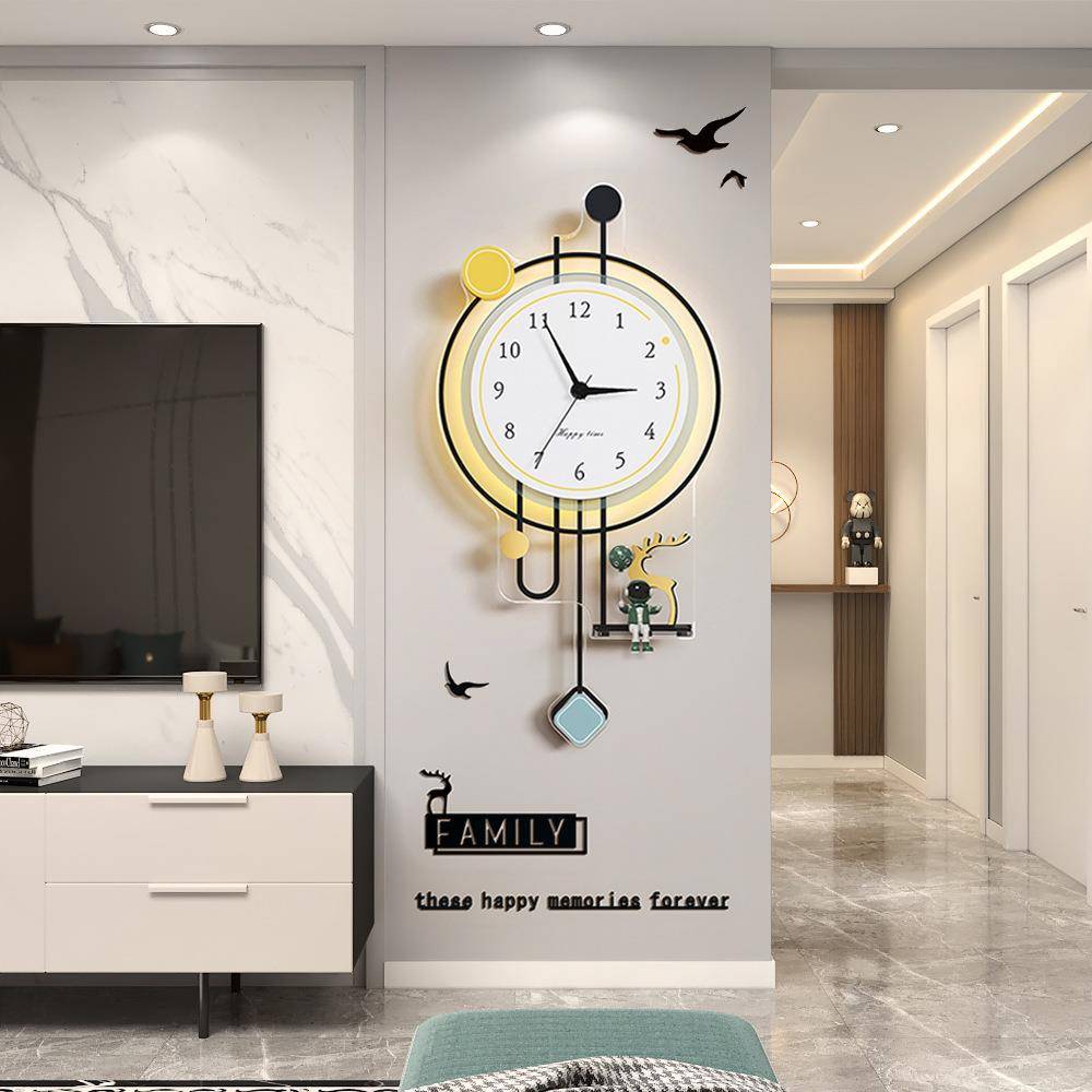 静音挂钟客厅厅大气餐创钟表202简5新款家用现代约时钟意898挂墙