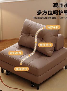 现代奶油多功能日式沙611616发床发沙单人客厅两寓用户型小公折叠