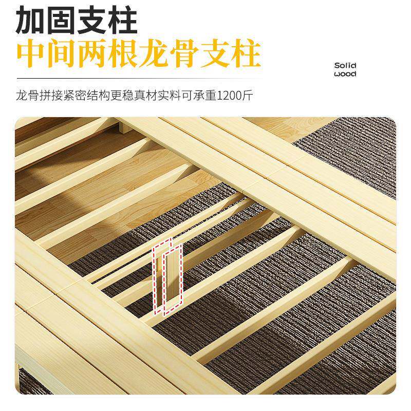实木折叠床单家用午休床12m硬人板床1..5米双人9床出ZDC-002租屋0