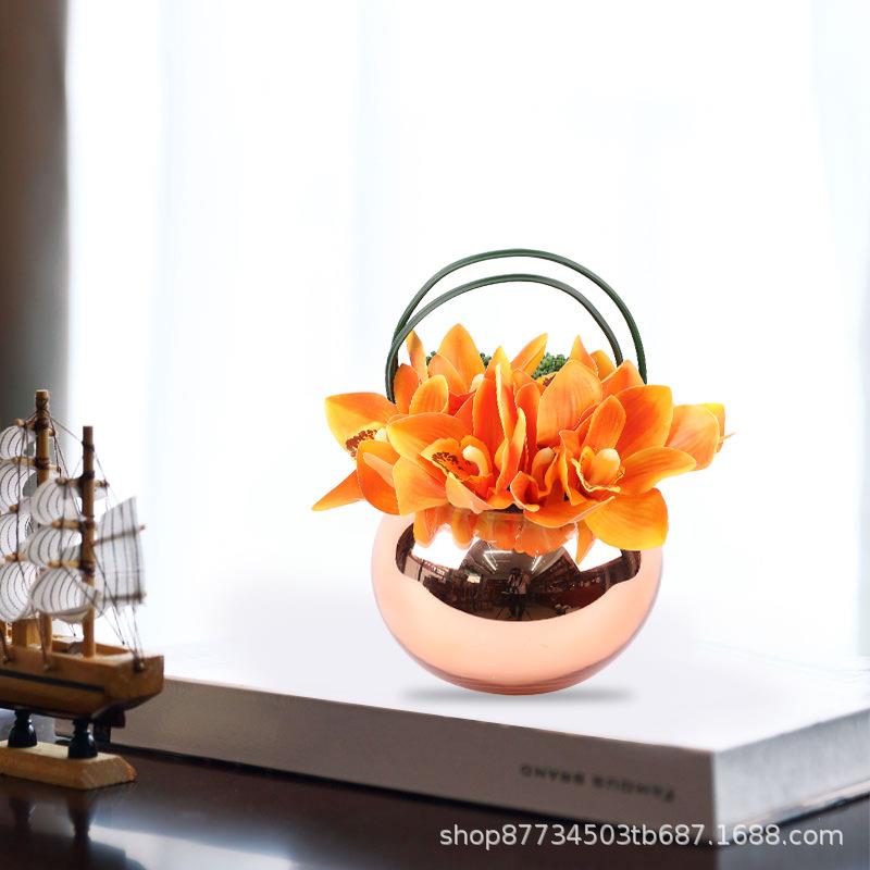 室现代视仿真花艺盆栽摆件电酒柜洽谈桌无品牌/餐厅植办公玄关软
