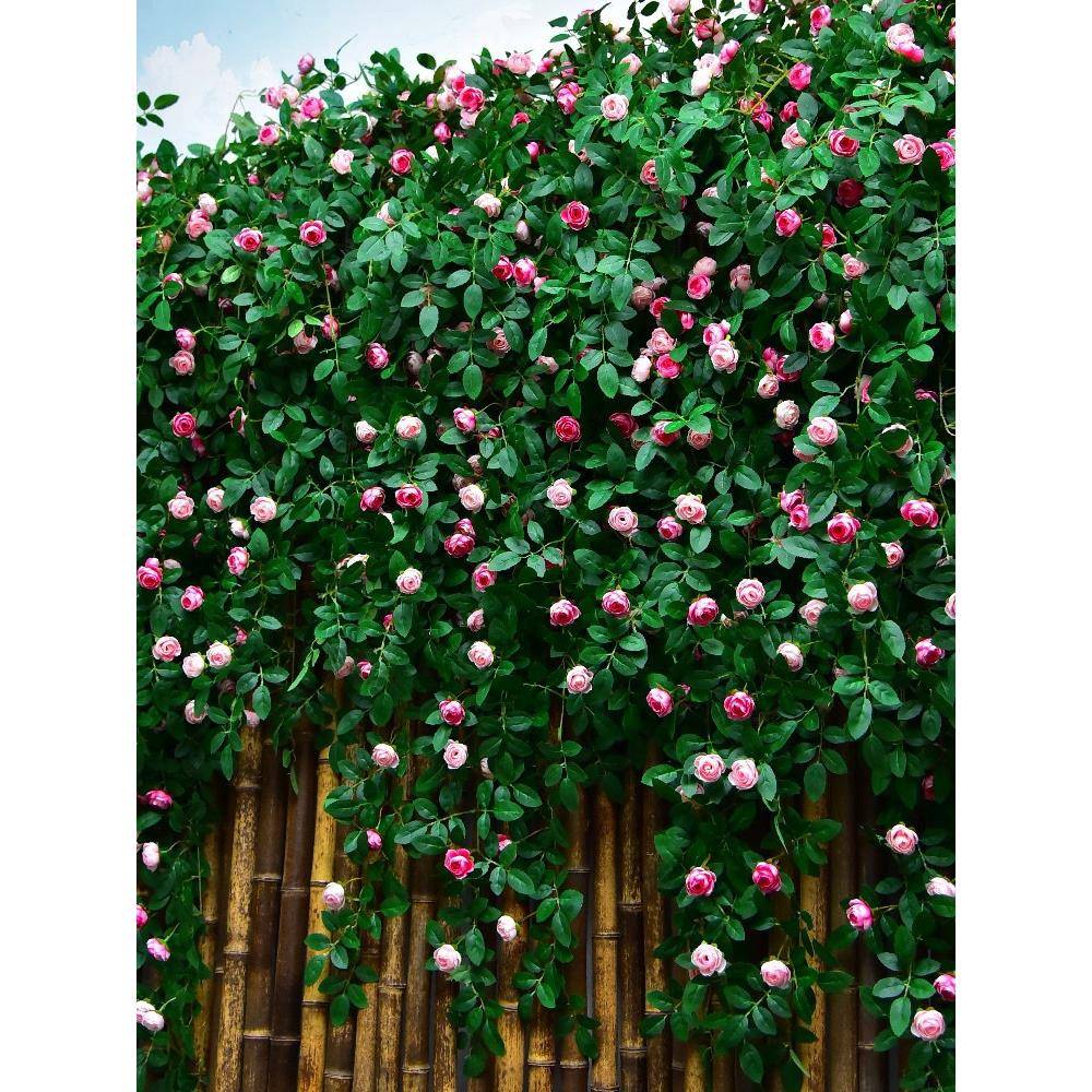 464玫瑰吊花藤兰绿植塑料假藤条装饰室内摆花设迪垂吊花墙壁挂植