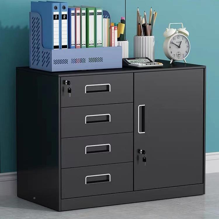 简约办公柜文件矮柜铁皮文件柜资柜密锁保险柜01家用桌下码抽屉柜