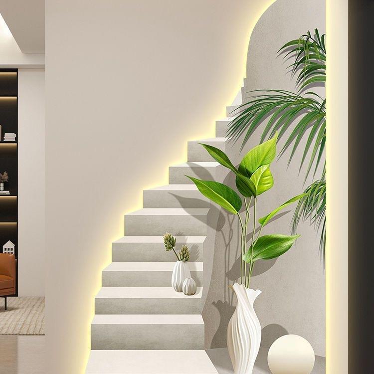 奢led带灯轻入27210户玄关装画楼梯画走廊过饰道伸延挂画壁画简约