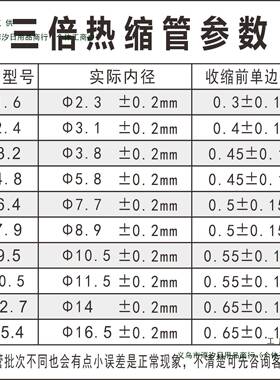 双壁带胶热缩管3倍三收缩管含胶双加厚防RWN密水封倍绝臂缘套管