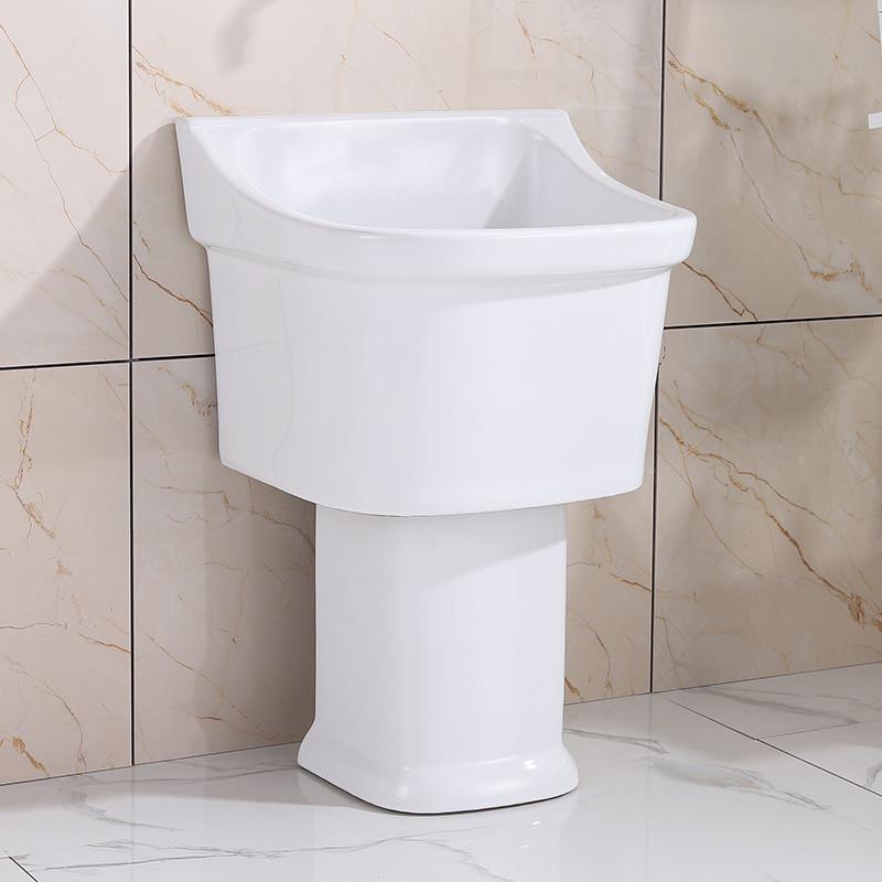 阳台l3拖把池家用高脚加高拖布池分体落地式86卫生拖间陶瓷把盆拖