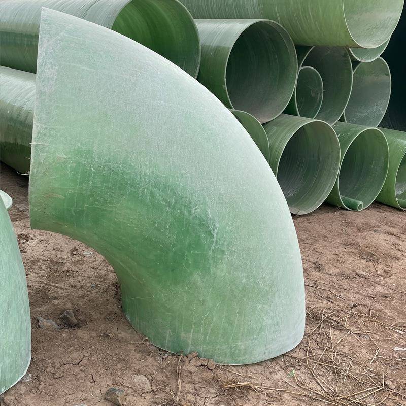 玻钢法兰HRZ-064管异形径弯头玻璃变璃钢三通件弯头