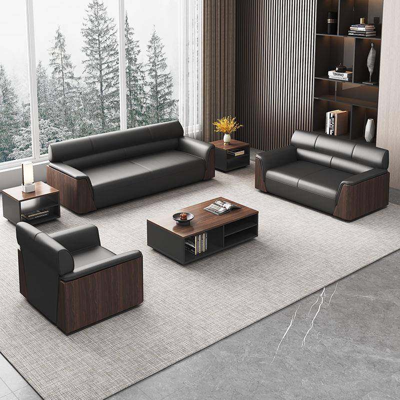 老板办公室沙发商现务待大厅会客区洽谈简约代接轻茶奢几组KJQ合