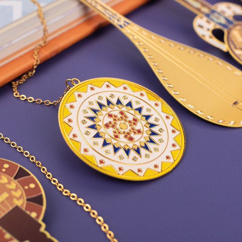 新疆吐鲁番博物馆十二木卡姆乐器金属书签生日礼物创意礼品