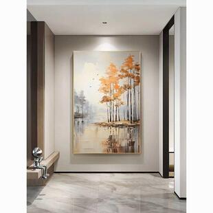 发 饰画厅落地画沙客式 顺丰 奢现HXM代美纯手绘风景油画轻玄关装