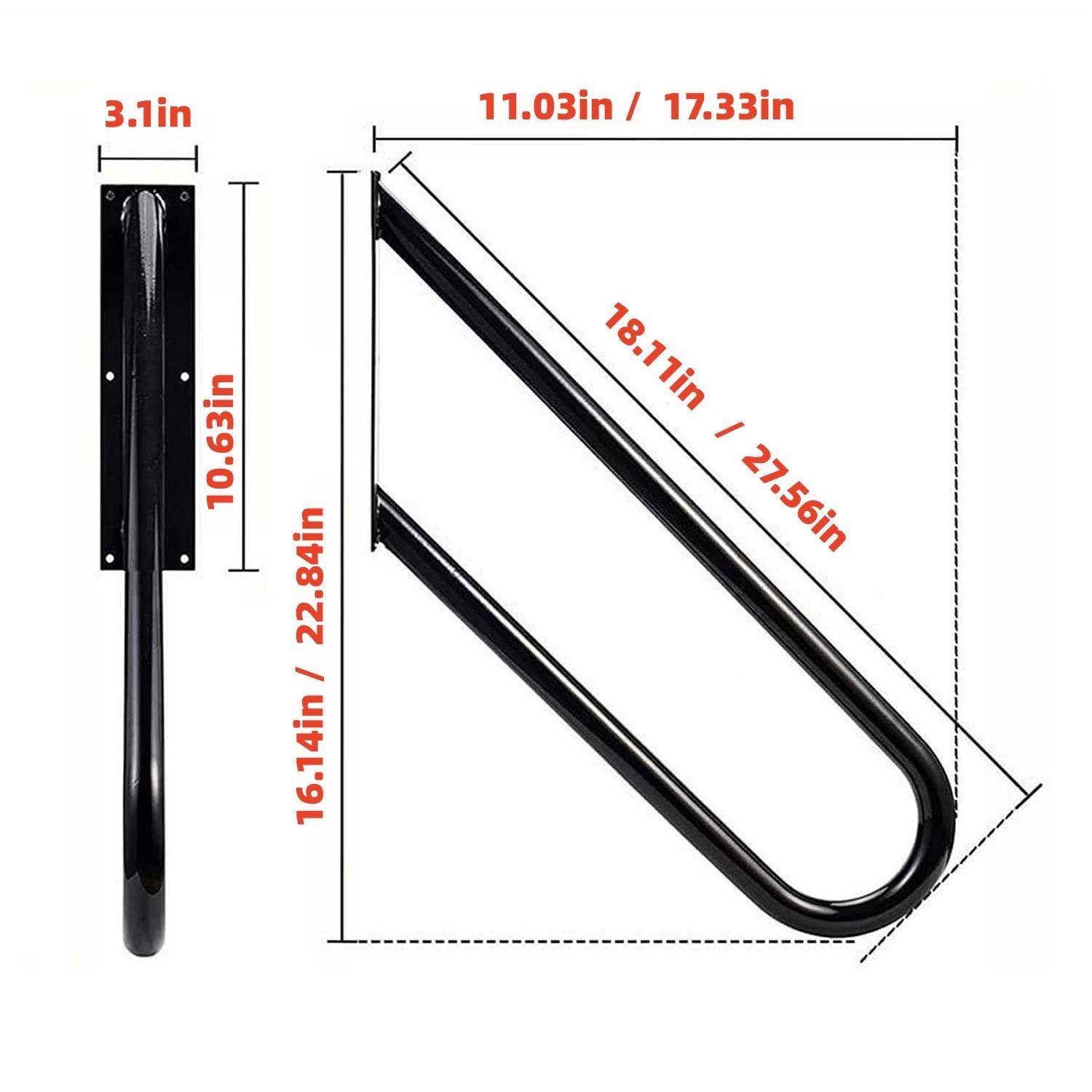 楼梯扶手壁室内黑色门廊栏杆车挂式无品牌/防撞扶手库浴室外扶手