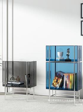 新款亚克力书架网架红置物展用架53675家多层落地收纳阅读书柜示