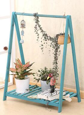 复古田加外加高大秋千花IXH架绿萝吊兰多园肉架爬藤植物置物架户