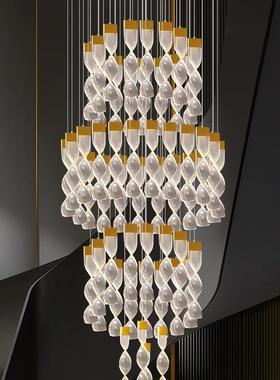 款复力式楼lof中空客厅灯别墅楼t梯吊灯2025年新挑DHX空大厅亚克