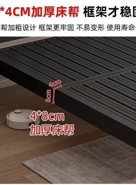 铁艺简约现代1人.5米双人床床家床用1.2米单1XRRm带软靠加厚铁床