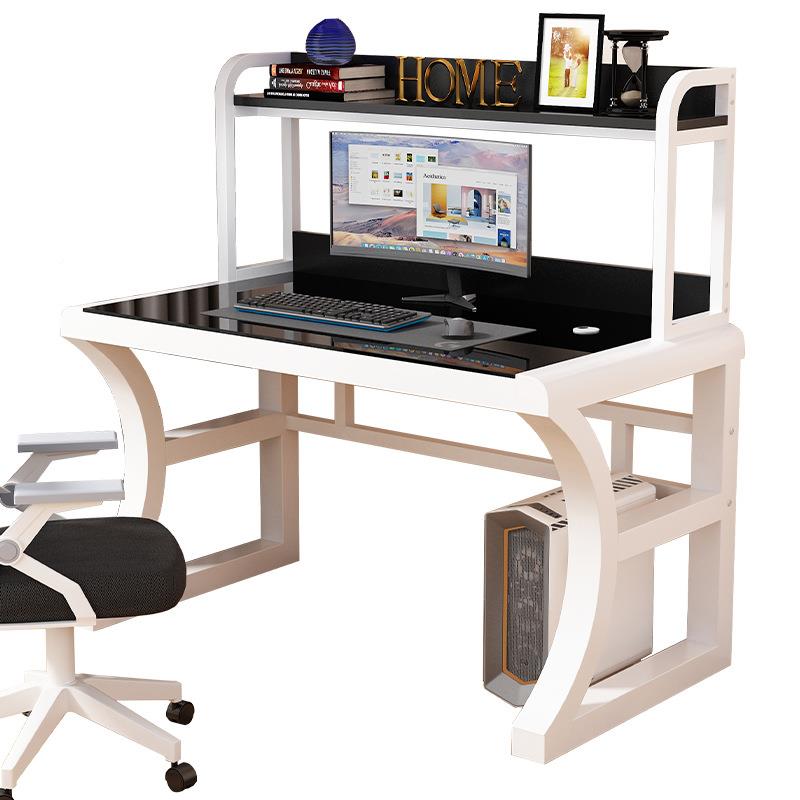 J书架组合桌钢化玻璃脑简约现代*卧室办公学生家用写电F975H6T5桌