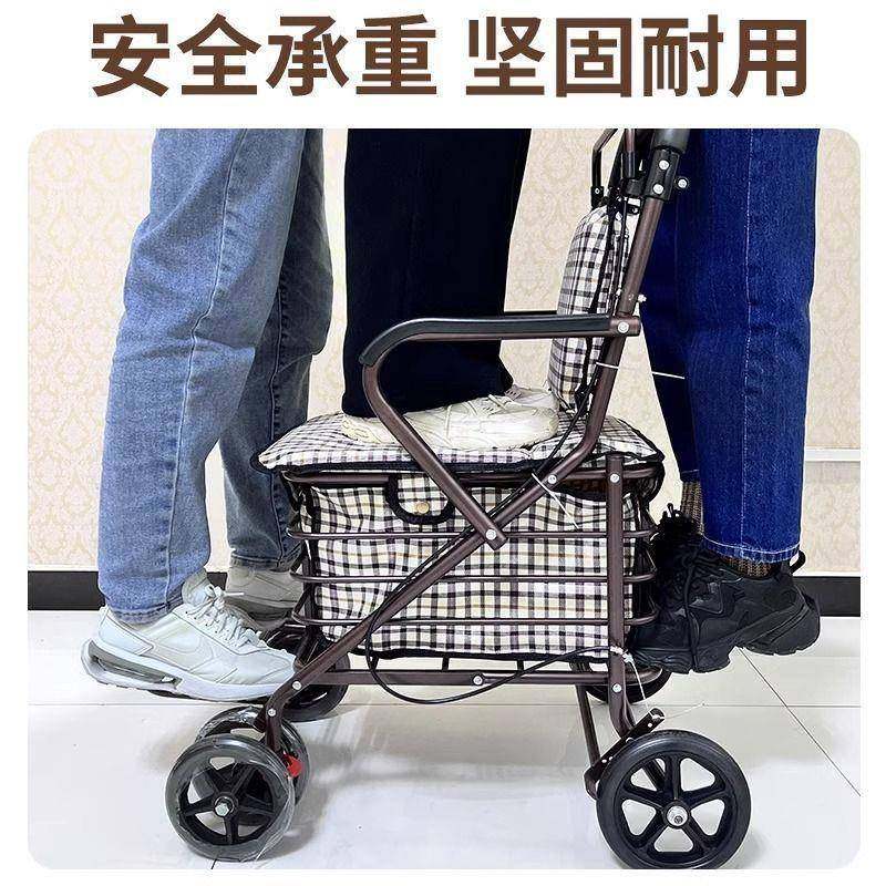 老年人代步手推车老菜太太推车加宽步出HKN行便轻便座椅携折叠买