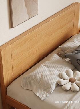 高橡木实d6477木床现简约米代单人床度可选米日式米主卧.双人床
