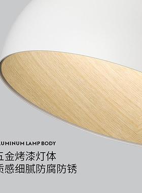 卧房室木吸顶灯大气创LEAL662623D间灯个性现代简约圆形极意简纹