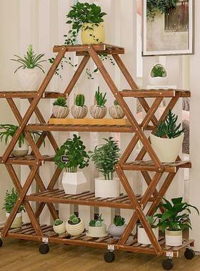 阳花架置物落架XLI台实木多肉绿萝花盆架室简内客厅地式约植物花