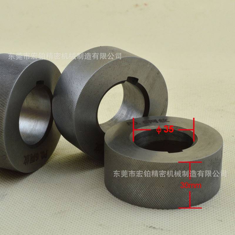 宏铂滚牙轮 三轴滚丝机滚花轮 网纹 内孔直径35mm 厚度30mm