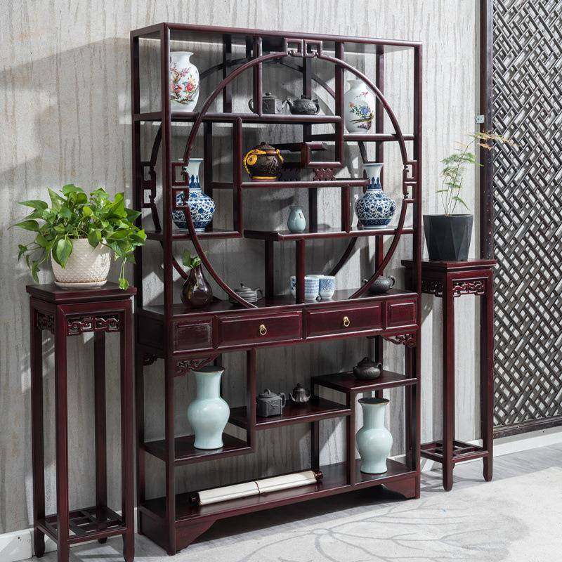 博古架木新中式多宝阁茶展业具示架收纳柜摆件隔实断1现代约简酒,住宅家具,多宝格/博古架,淘宝优惠券,粉丝福利购,淘宝优惠卷