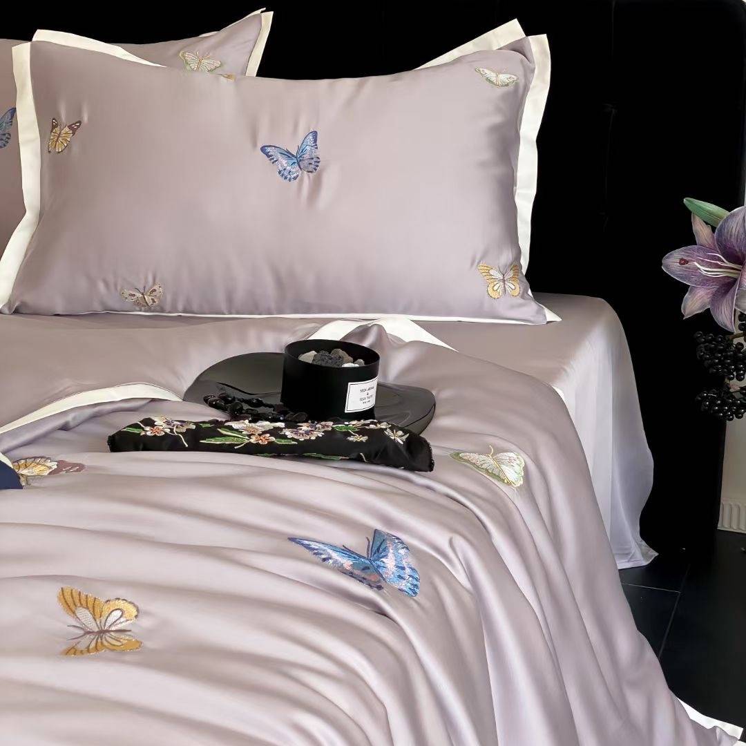 A类母婴级奥地利进口LF120支兰精天丝四件套夏季冰丝裸睡天丝套件