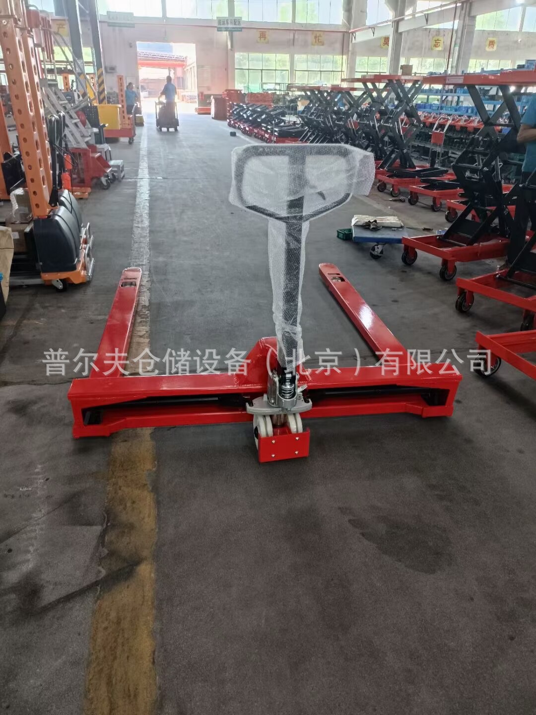 加长宽手动搬运车非标叉车纸卷筒纸运输纺织经轴地牛纱辊车工厂