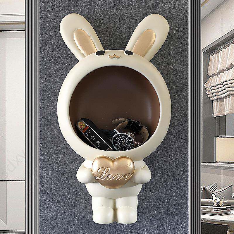 可爱壁挂式收纳入户玄563关口钥匙收装纳多功能门免打孔壁饰摆件