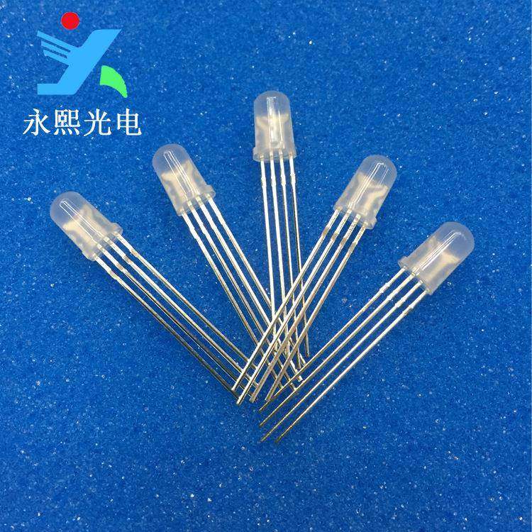 直插PTMMM全5彩RG灯珠f5雾状无B边le极d灯珠发光二管共阳共阴rgb