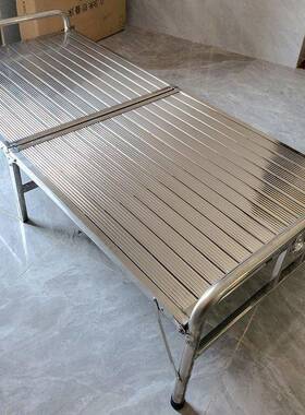 特无缝不锈钢单伸缩厚折叠床有安全锁人扣午休户外双拼接床IZQ钢