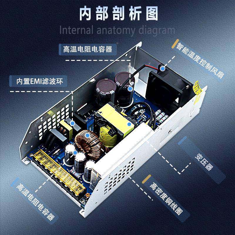 E系列AC2-20TPQV转DV12V24VS3V48V60V3502000W6单组LED灯具灯箱驱