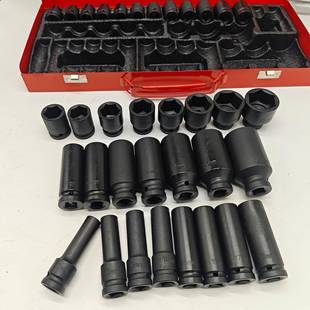 35件小风套筒1 JBC2重型加厚加长旋工具炮电动扳筒手具六角套套装
