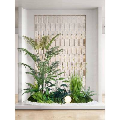 室假内景关观植物景仿真绿植造景阳造台布置BHG入户玄楼梯下装饰