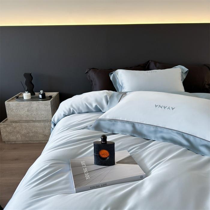 2025款1艺0新0无品牌/S兰精天丝复杂log刺绣o嵌绳工四件套卡夫系