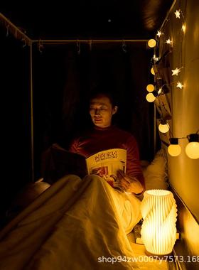 加厚强遮光布蚊一体式ZAS床帘生宿舍上铺帐含支学架女室不寝透光