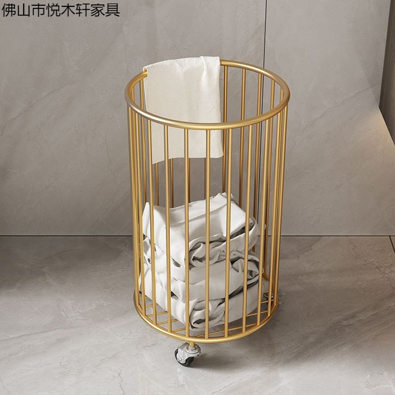 网红款脏衣篮洗衣篮卫生间浴室污衣篮放装脏衣服收纳筐金属脏衣篓