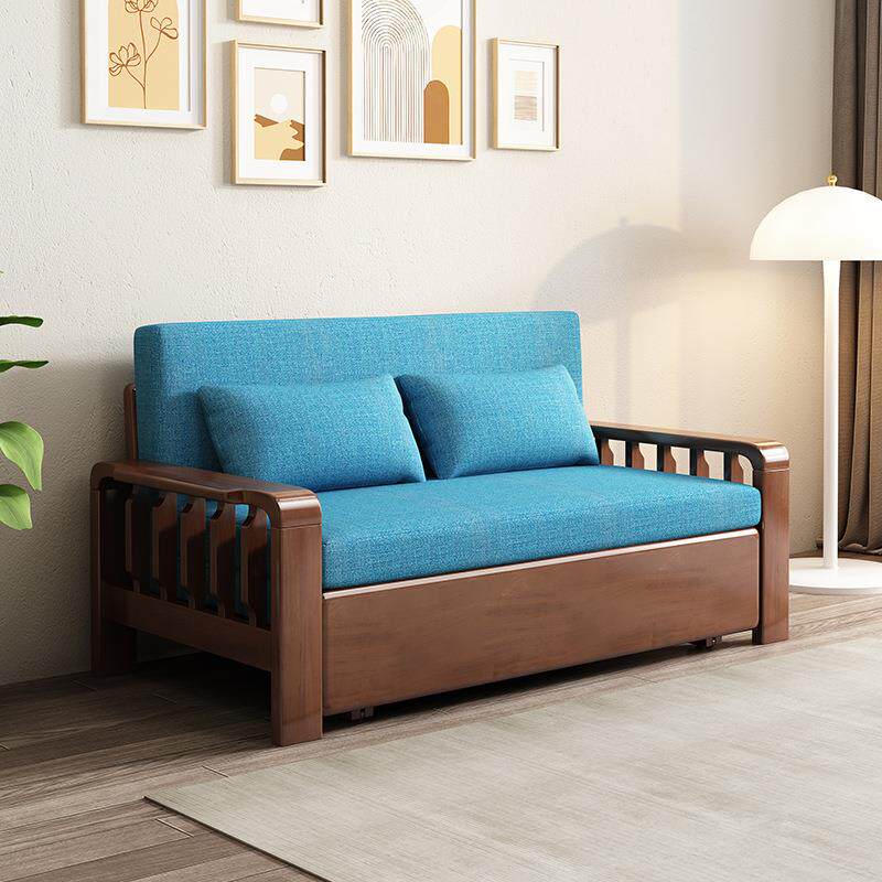 实木沙发两用可床折叠单小户型客厅坐卧伸缩用中式抽拉人双GZ-020