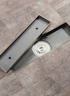 HIEEPD300*82mm铜长方间形隐形L式卫生HIDL156-防臭地漏HID156-2