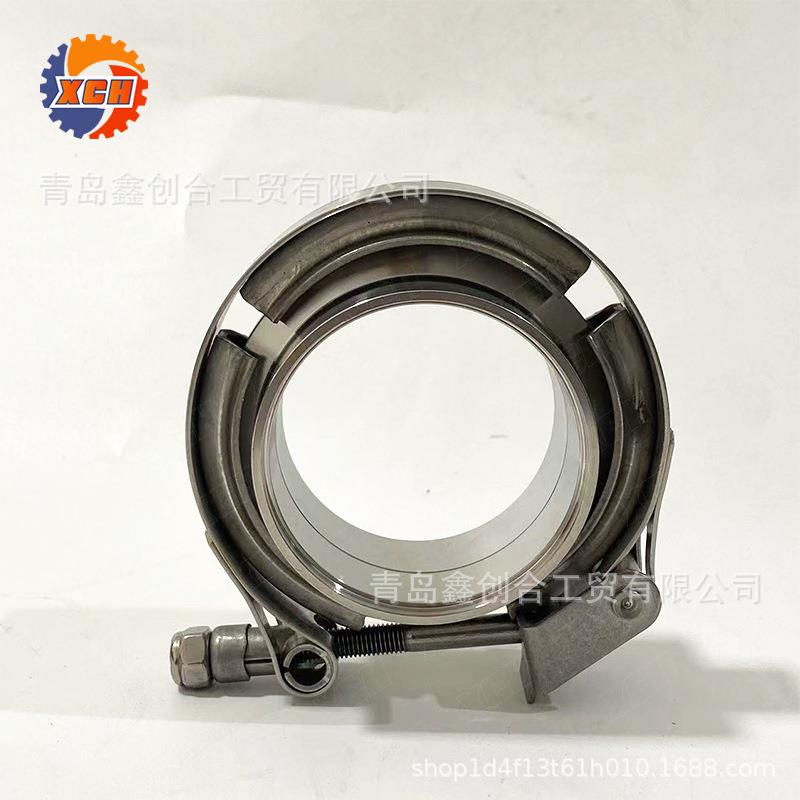 304兰不锈钢卡箍水6英寸套件带法管管卡箍抱PAO卡箍管夹快拆