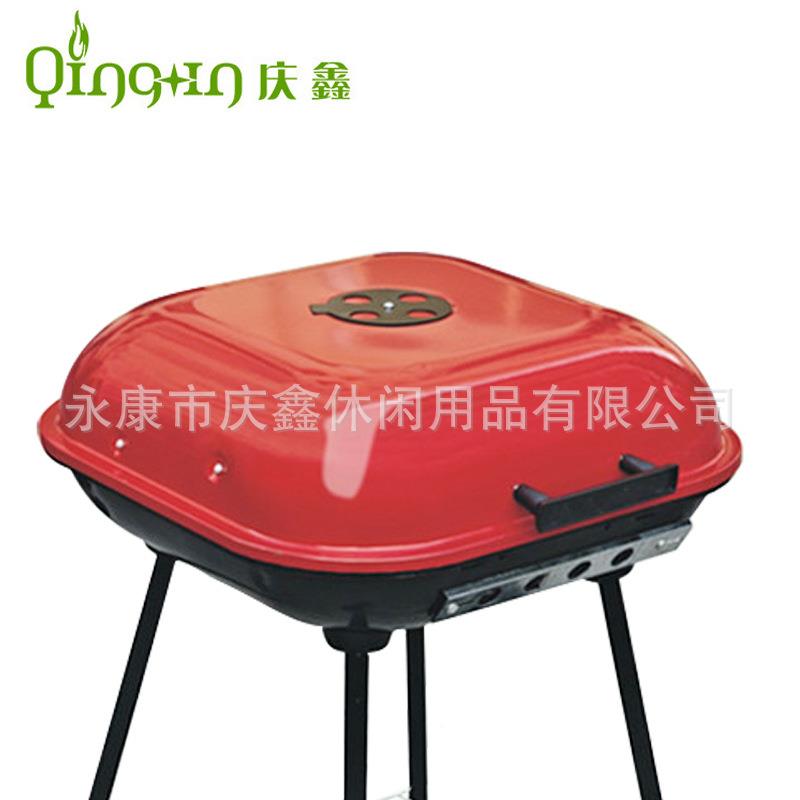 厂家直销汉堡携烧B烤炉炭便携带烧烤炉OAF户外木聚会BQ烧烤炉