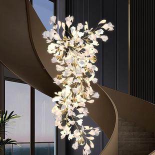 别复式 楼大灯l墅oft557旋转楼梯术灯挑空吊跃层客厅现代简约艺家