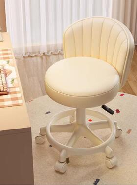 奶油风化妆椅用甲椅子靠背梳台凳妆家KLF子女生卧室升降转椅美凳