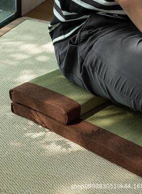 草编打坐垫禅垫修家用跪垫静坐冥想垫天然草打蔺拜F77885T9座禅垫