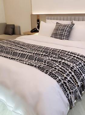 法式复床古风盖毯酒店床尾巾毯床旗床尾民宿装饰毯搭巾沙发毯FS75